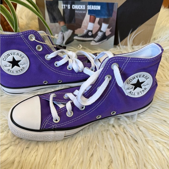 New🌿Converse Chuck Taylor All Star High-Top Purple Sneaker - Picture 3 of 9
